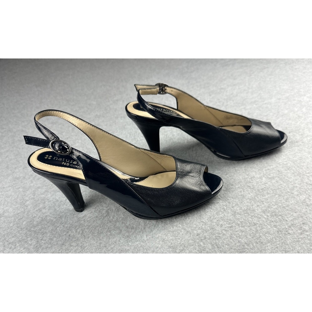 Naturalizer Ivy Navy Lea/Shy  Slingback Heels Women's Size 6.5M Dress Shoes